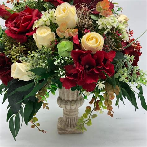 artificial flower arrangements by post.